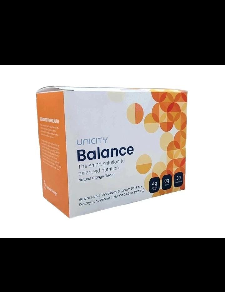 Unicity Balance Dietary Supplement Natural Orange Flavor 30 Stick Packs 217.5g