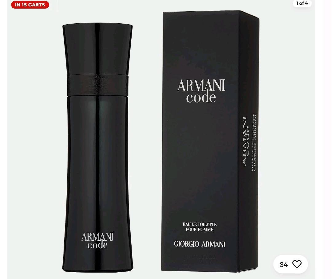 Giorgio Armani Code for Men Eau de Toilette Spray – Men’s Fragrance – New