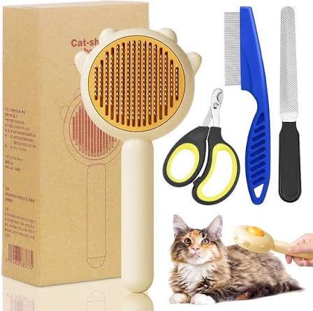 Self-Cleaning Pet Grooming Brush