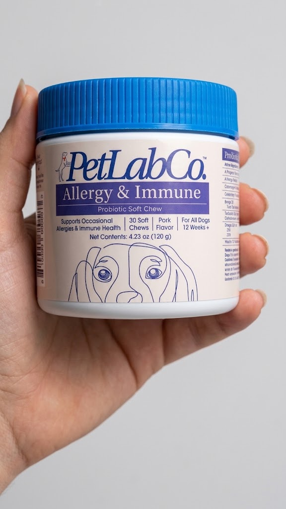 PetLab Co. Allergy & Immune Probiotic Soft Chews for Dogs – 30 Chews, 120g, Pork Flavor