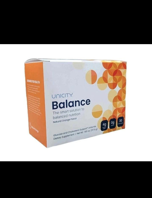 Unicity Balance Dietary Supplement Natural Orange Flavor 30 Stick Packs 217.5g
