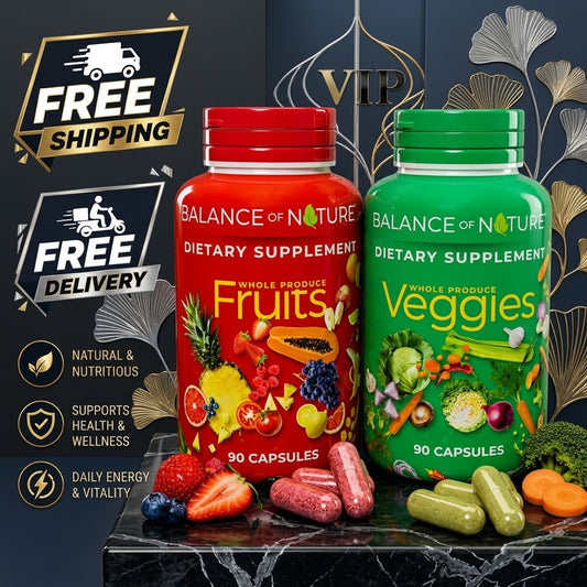 Balance of Nature Whole Produce Fruits & Veggies Dietary Supplement – 90 Capsules, Natural Wellness Support