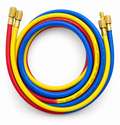 3-Pack HVAC Refrigerant Charging Hoses Red Blue Yellow 1/4" SAE 600 PSI 3000 PSI
