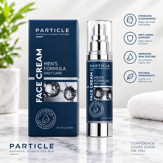 Particle Men's Face Cream Daily Care Formula 50ml / 1.7 oz – Aesthetic Science for Men