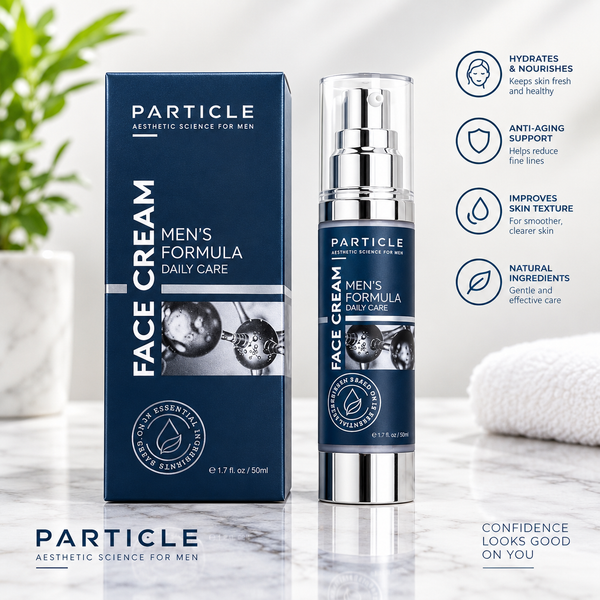 Particle Men's Face Cream Daily Care Formula 50ml / 1.7 oz – Aesthetic Science for Men