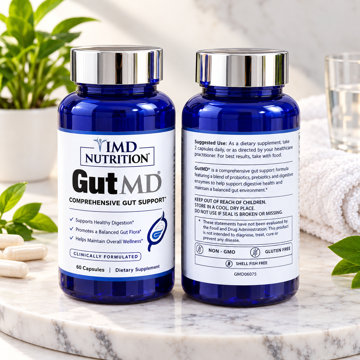 IMD Nutrition GutMD Comprehensive Gut Support Dietary Supplement 60 Capsules