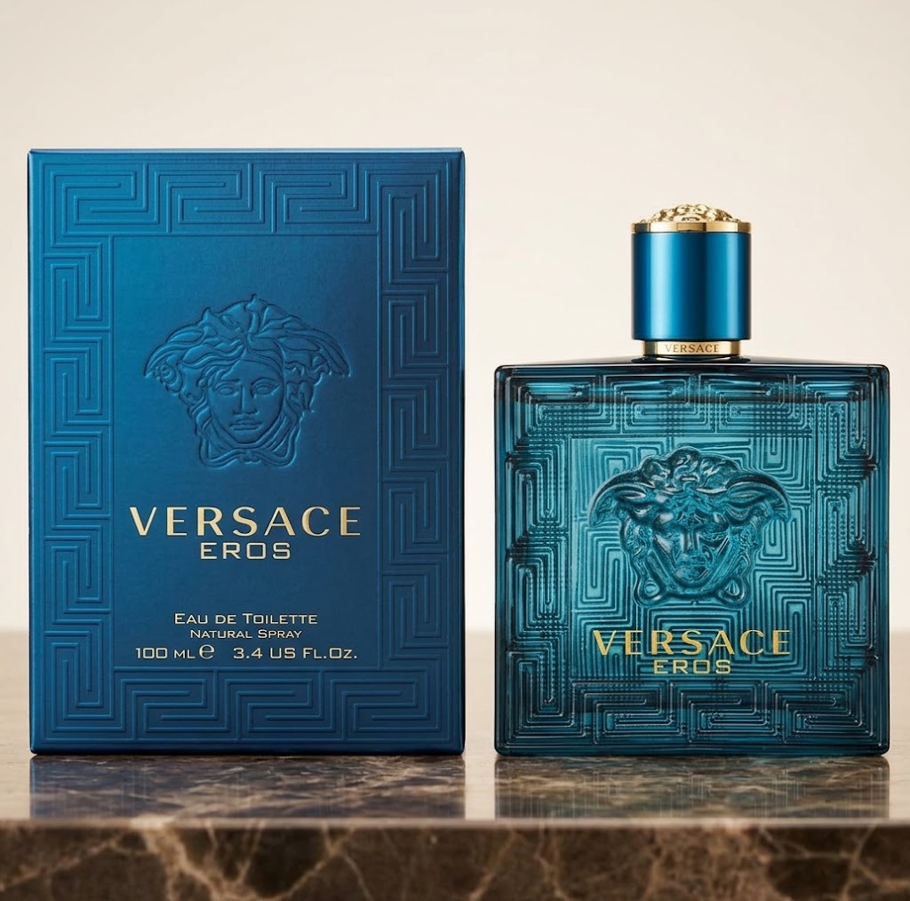 Versace Eros Eau de Toilette 100ml | Men’s Luxury Fragrance | Natural Spray | 3.4 US FL. OZ.