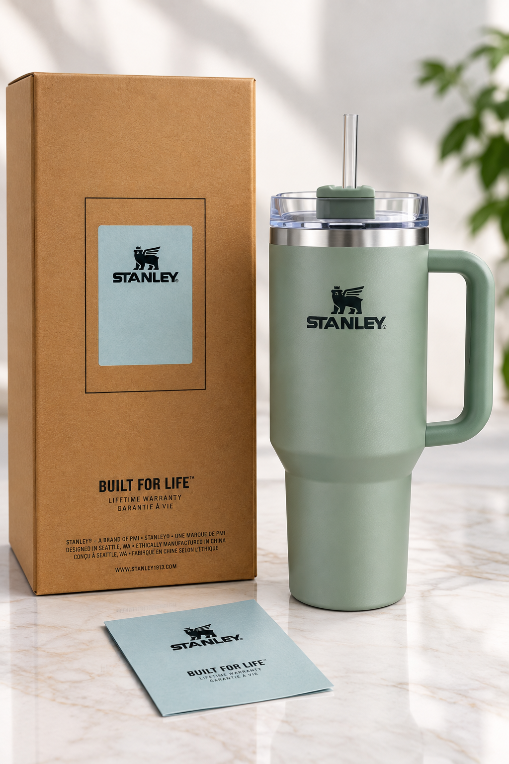 Stanley Quencher H2.0 FlowState Tumbler with Handle & Straw – Reusable Insulated Travel Cup