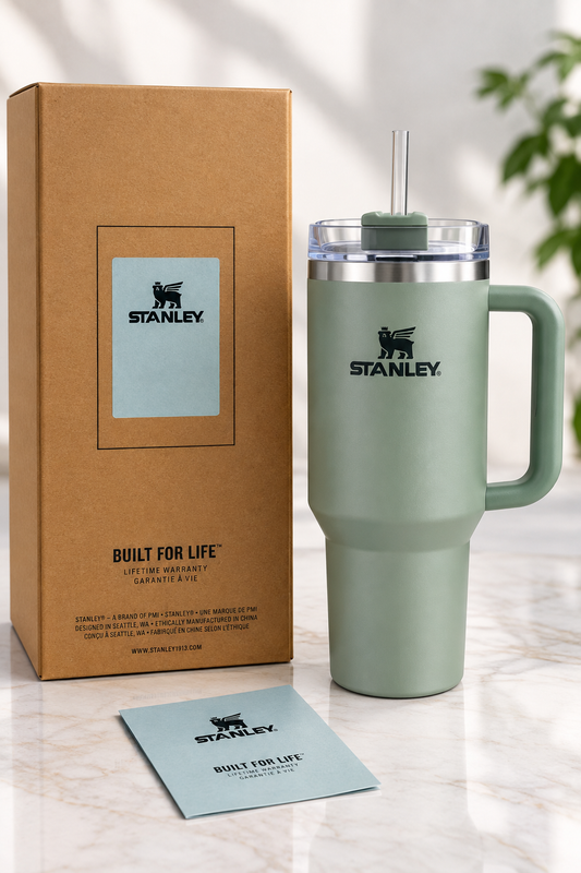 Stanley Quencher H2.0 FlowState Tumbler with Handle & Straw – Reusable Insulated Travel Cup