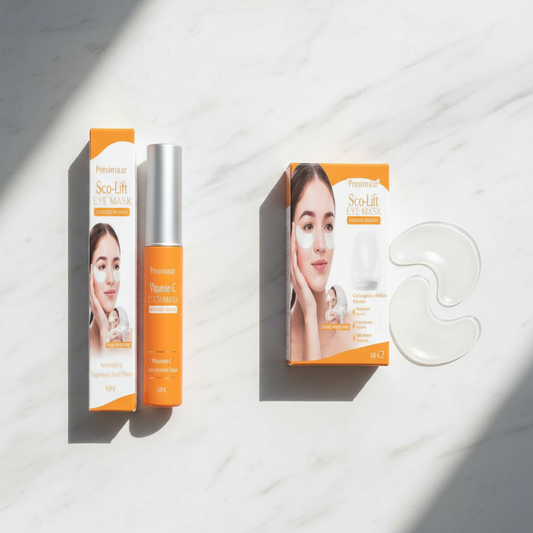 Collagen Eye Mask Product - Marble Flat Lay
