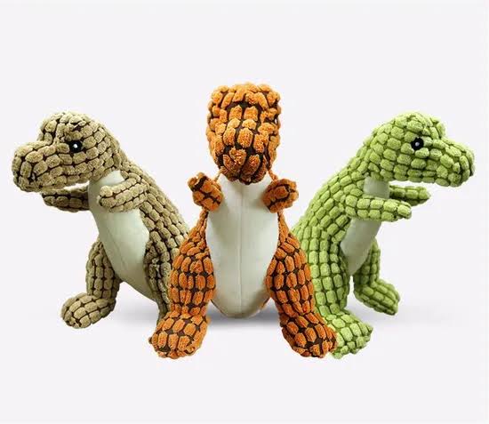 Dinosaur Plush Dog Chew Toy