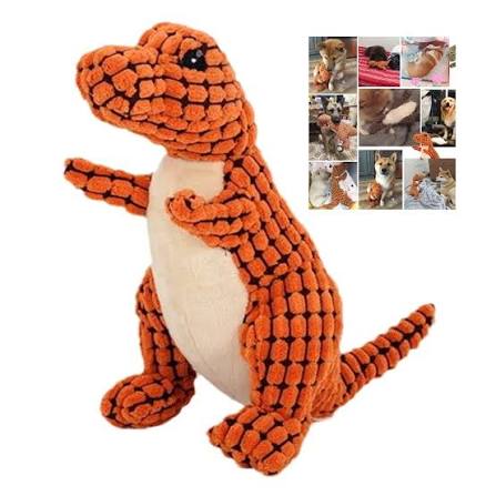 Dinosaur Plush Dog Chew Toy