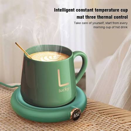 USB Cup Warmer Pad – 3-Temperature LED Mug Heater