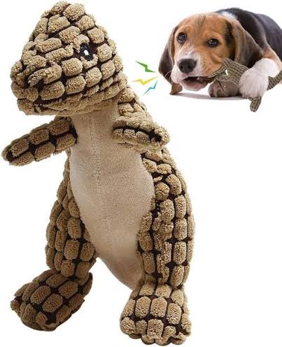 Dinosaur Plush Dog Chew Toy